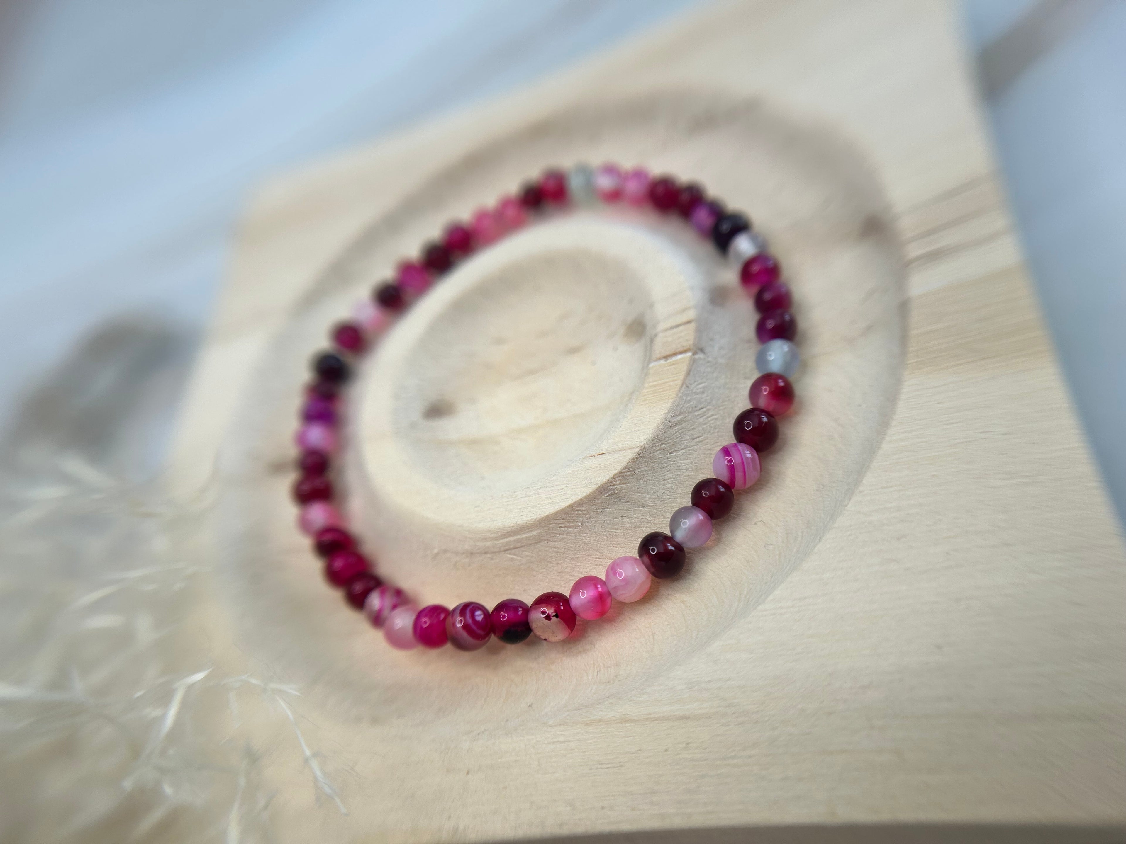 Pink Achat Armband 0,4