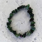 Rubin in Zoisit Splitterarmband