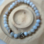 Chalcedon Armband mit Buddha Charm