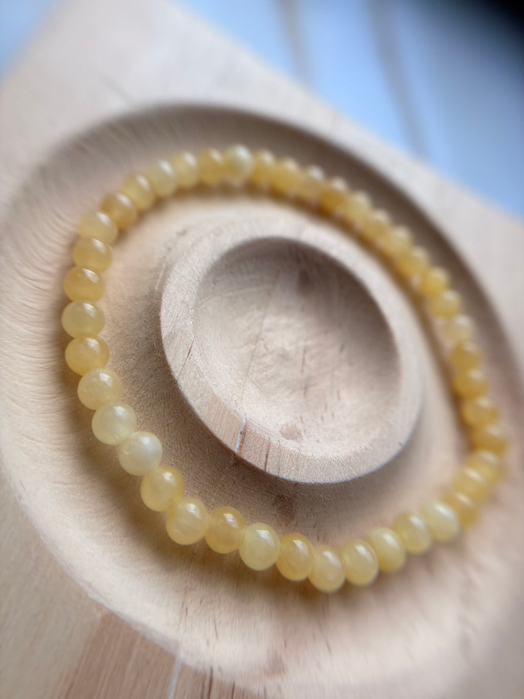 Orangencalcit Armband 4 mm