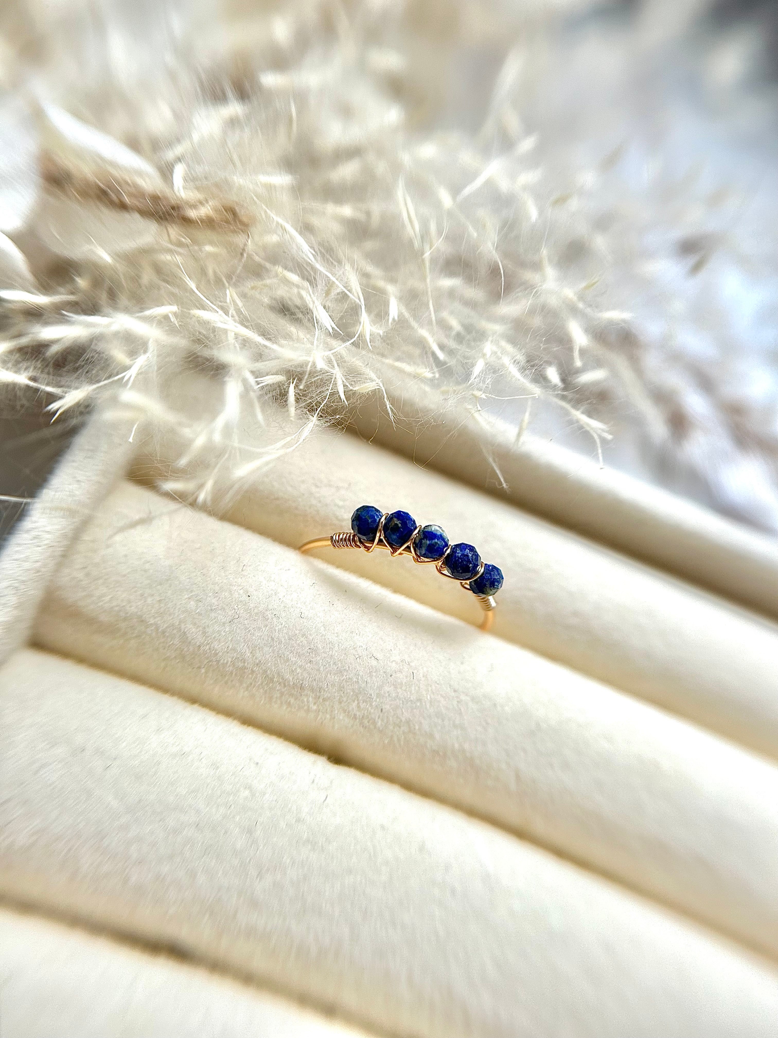 Lapislazuli Ring vergoldet