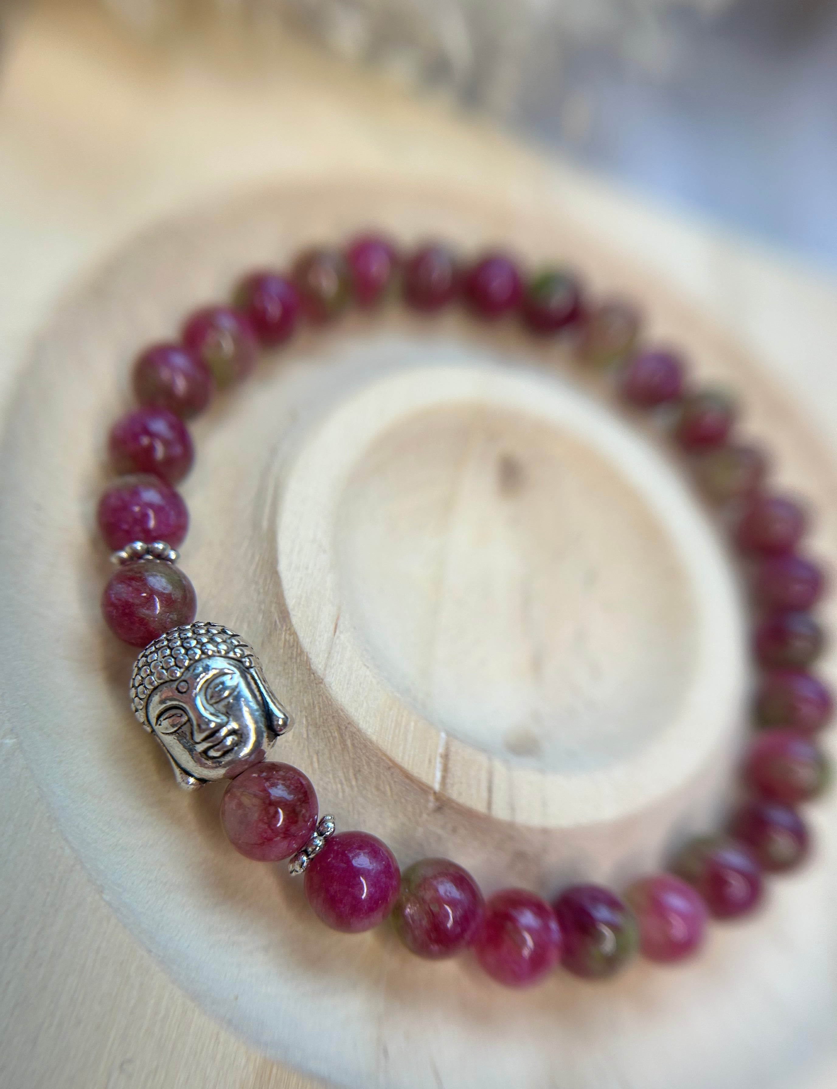 Wassermelonenturmalin mit Buddha 0,6