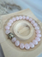 Rosenquarz Buddha Armband 0,8