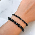 Schwarzer Turmalin (Schörl) Armband 6mm