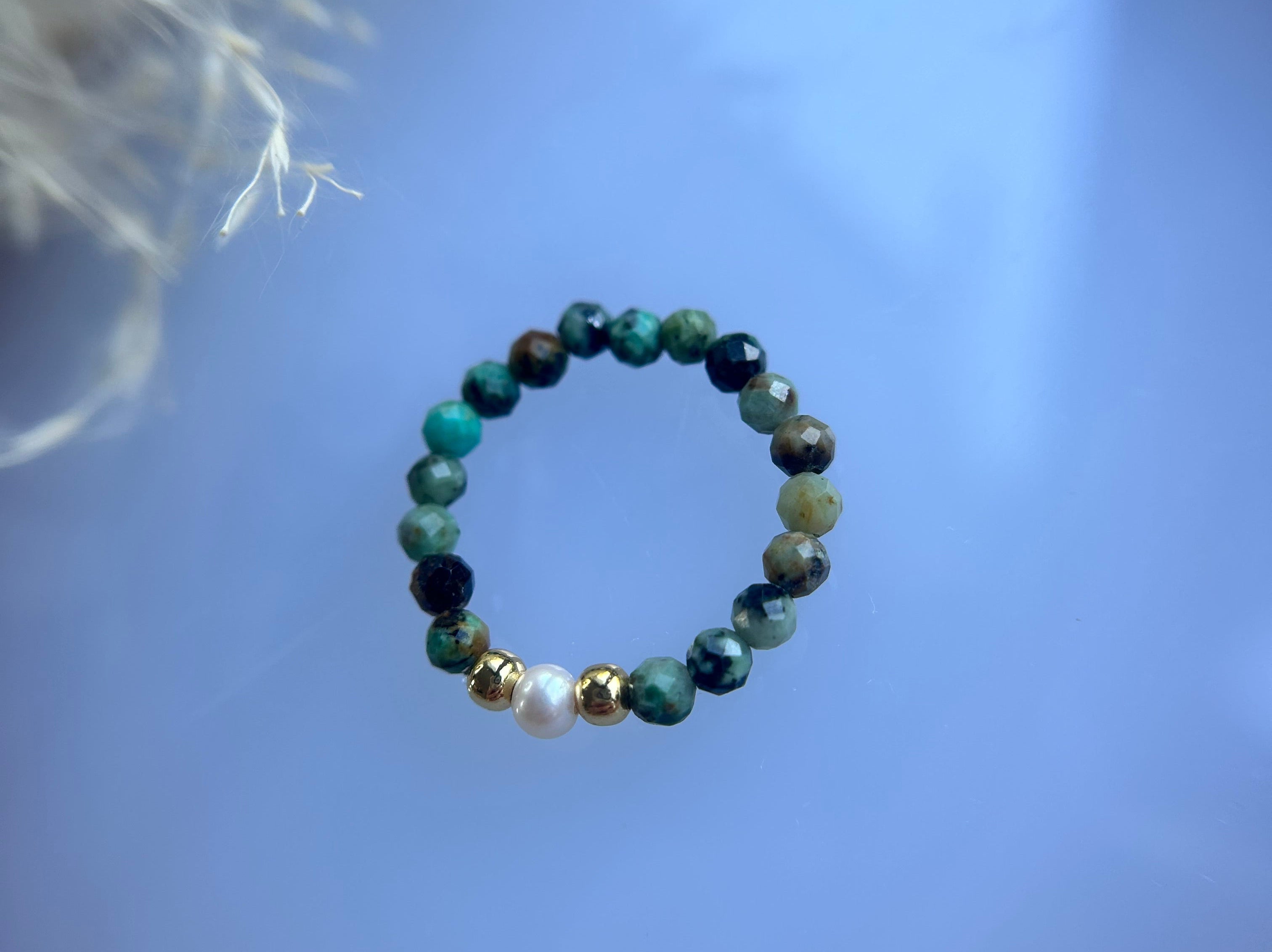 Stretchring Afrikanischer Türkis