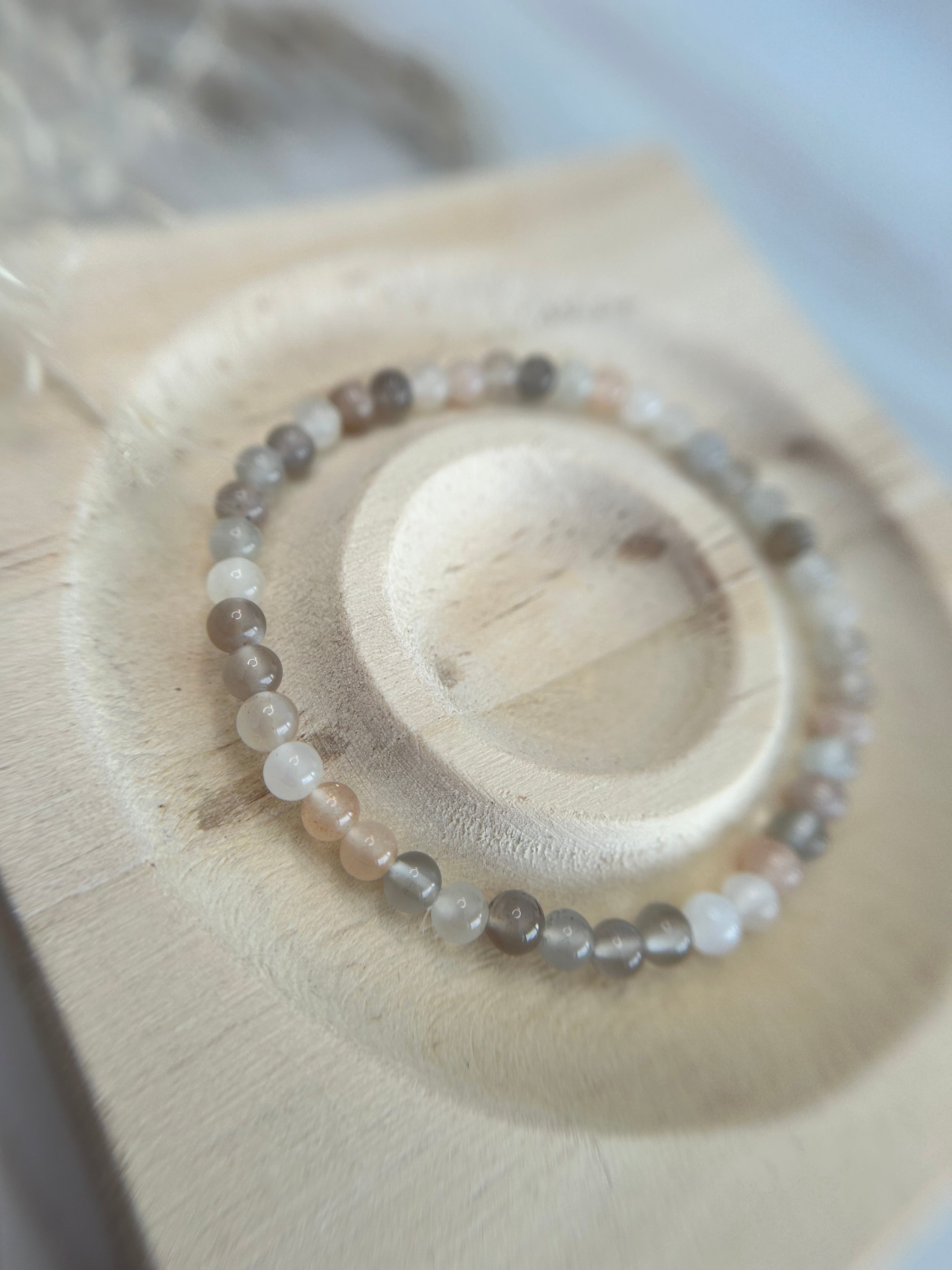 Bunter Mondstein Armband 0,4