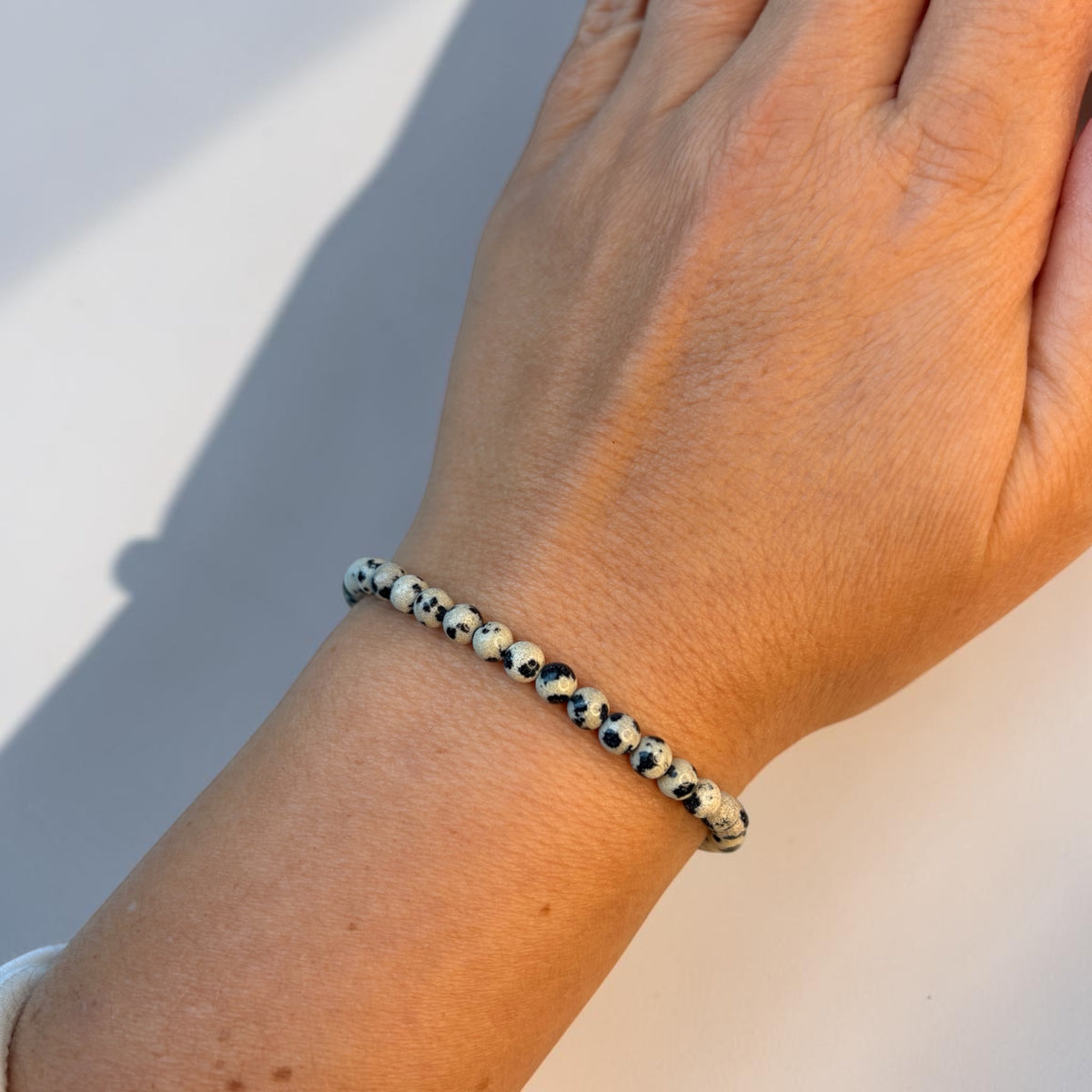 Dalmatiner Jaspis Armband 4mm