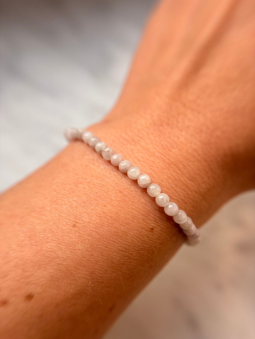 Mondstein Armband 4mm