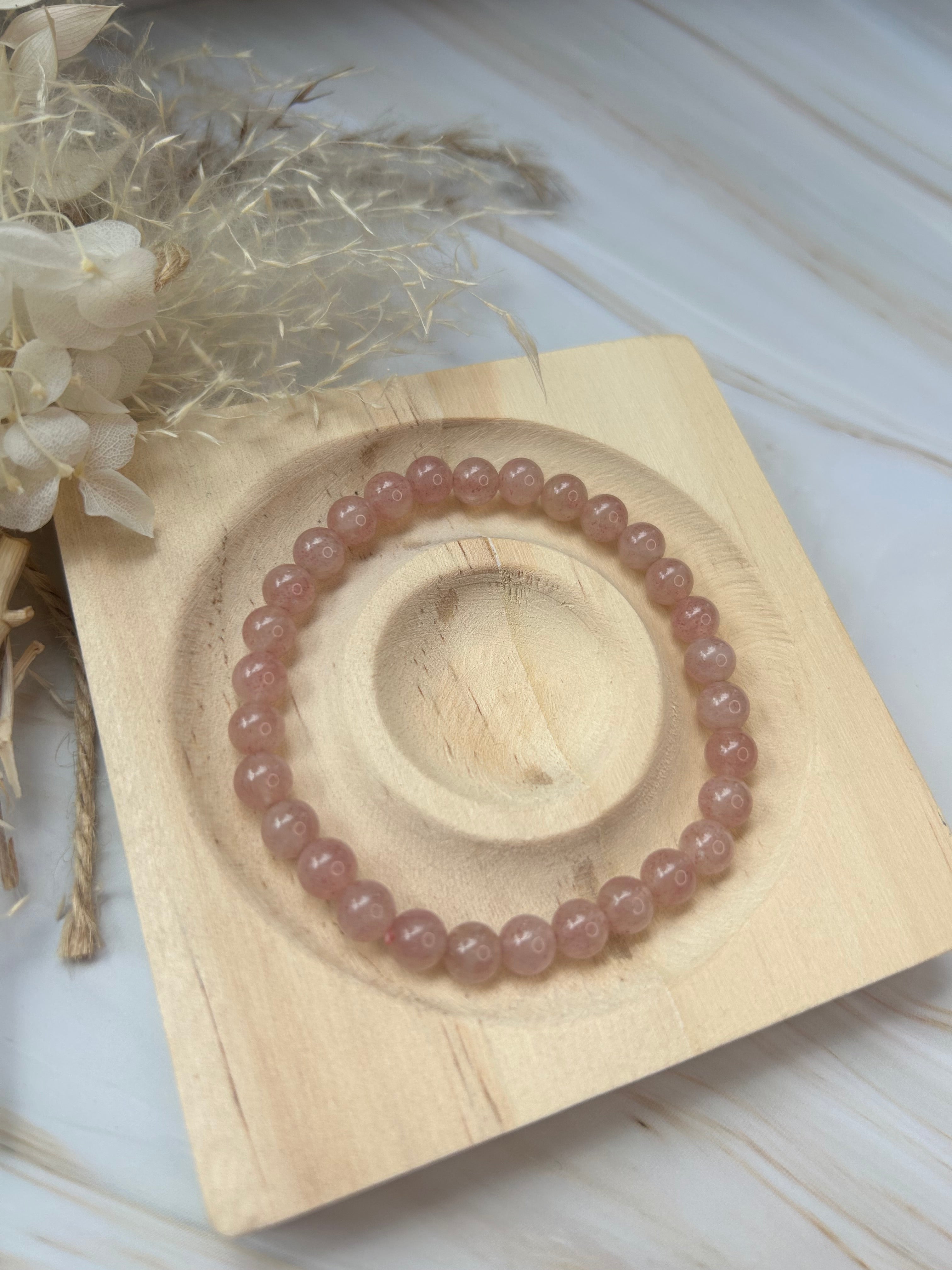 Erdbeerquarz Armband 0,6