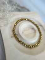 Hämatit Armband gold faccetiert