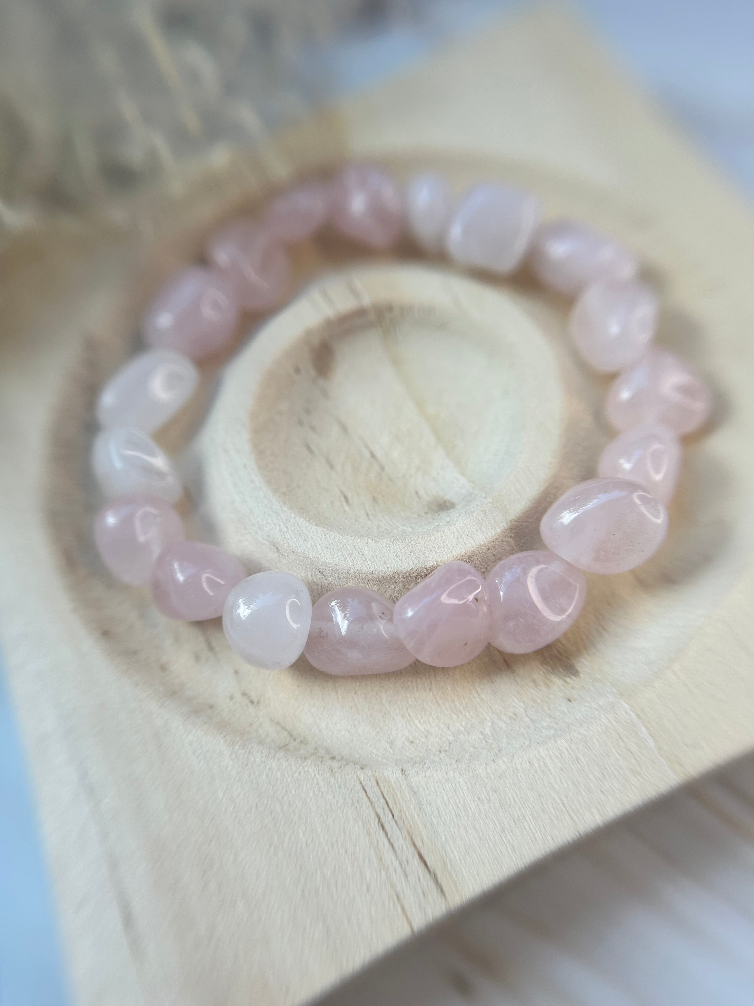 Rosenquarz Armband Nugget