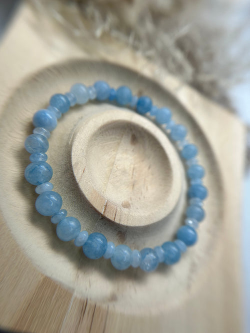 Aquamarin Armband 6 mm
