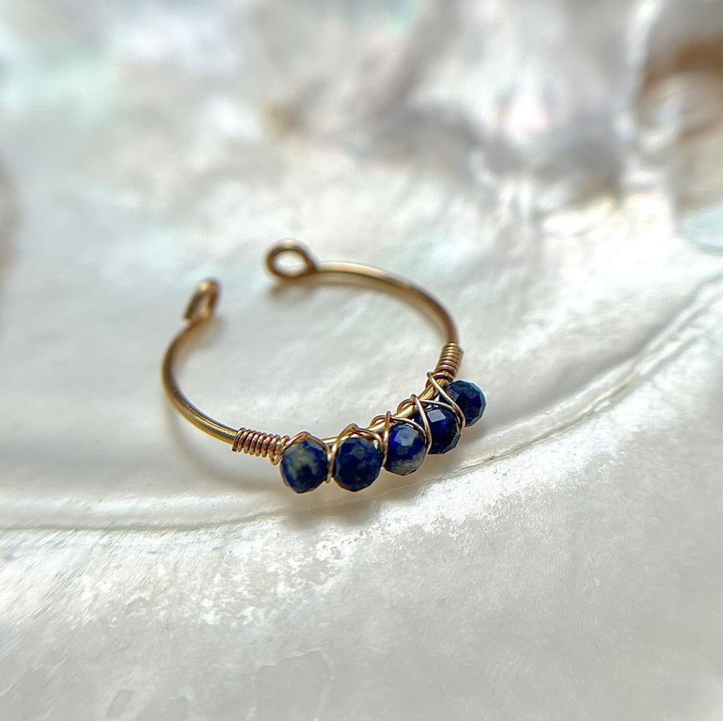 Lapislazuli Ring vergoldet