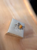 Gelber Opal-Schmetterling Ring