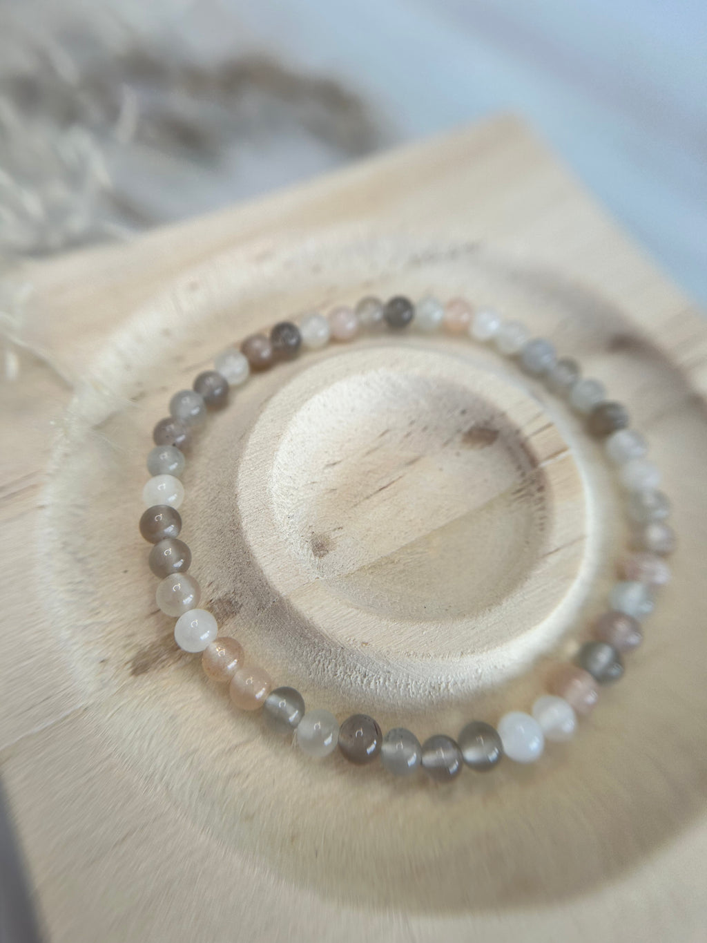 Bunter Mondstein Armband 0,4