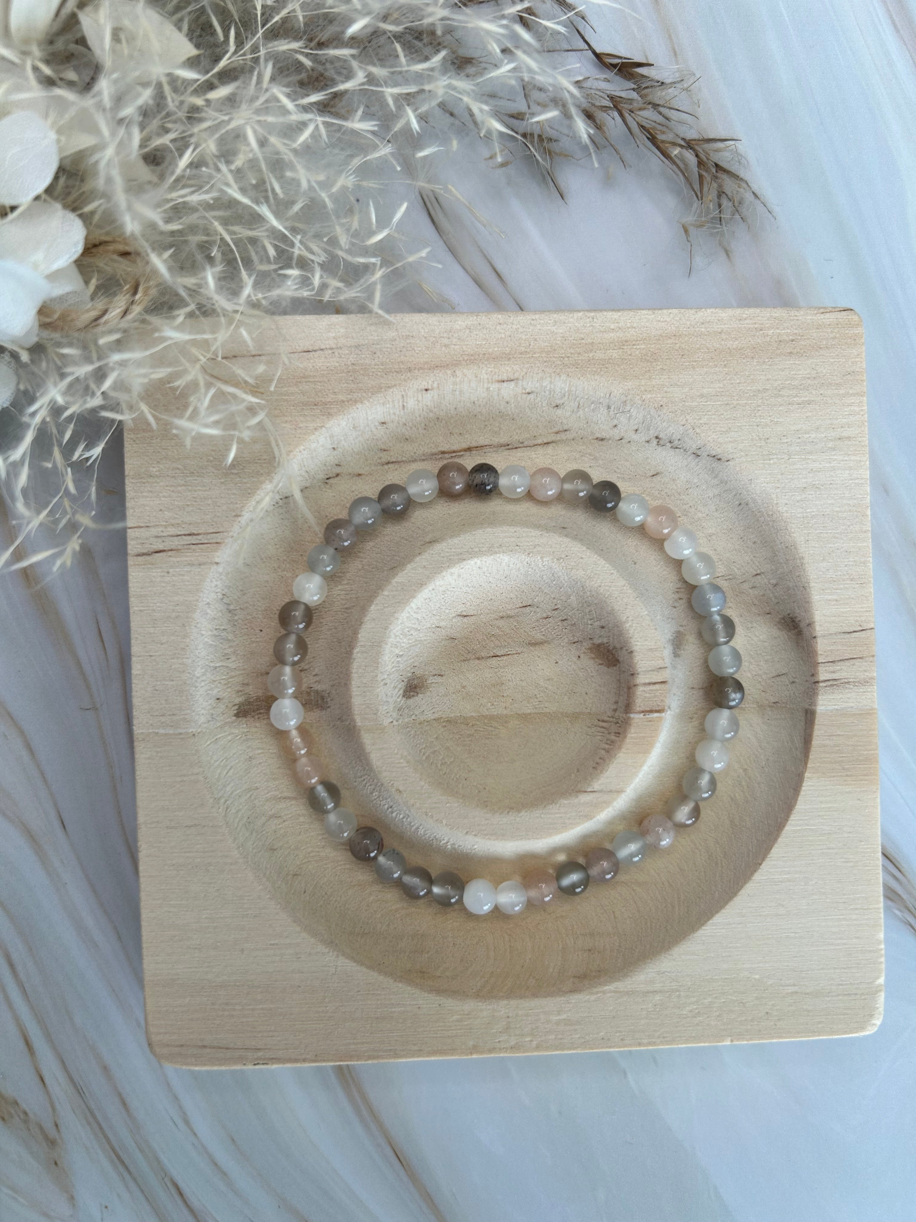 Bunter Mondstein Armband 0,4