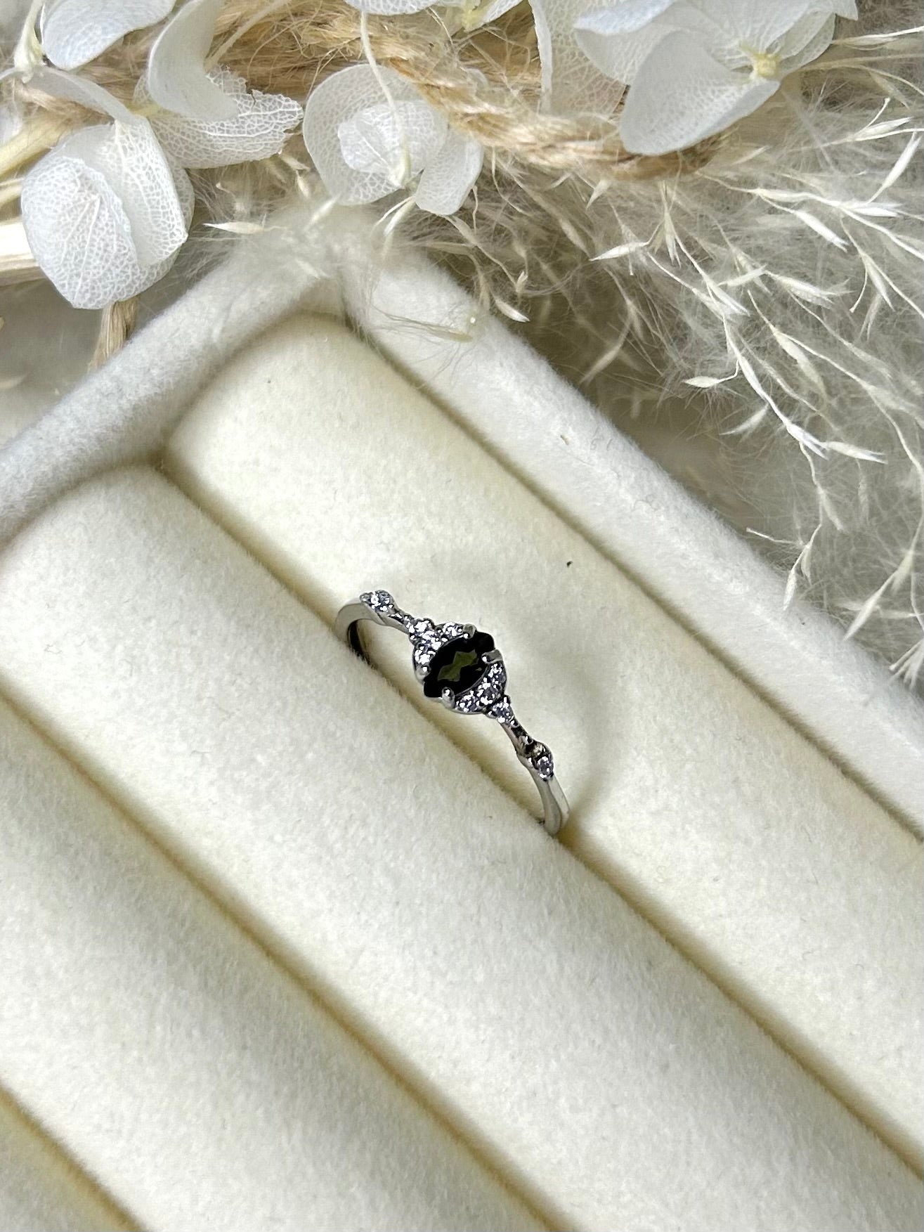 Grüner Turmalin Ring 925er Silber