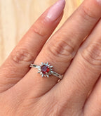 Granat Sonnen-Ring