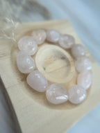 XL Rosenquarz Nugget Armband
