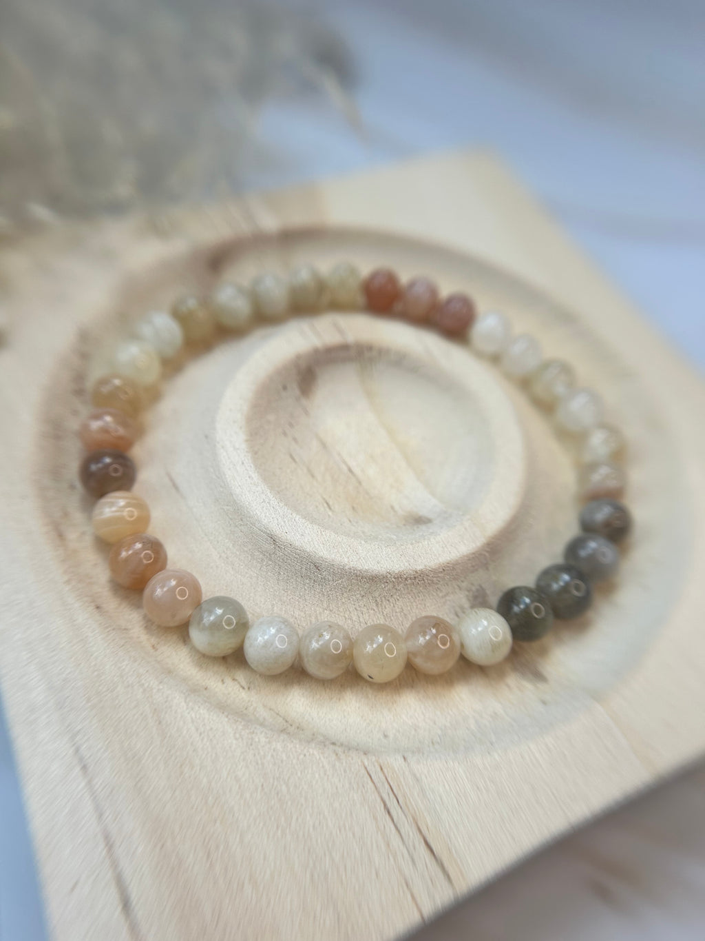 Bunter Mondstein Armband 0,6