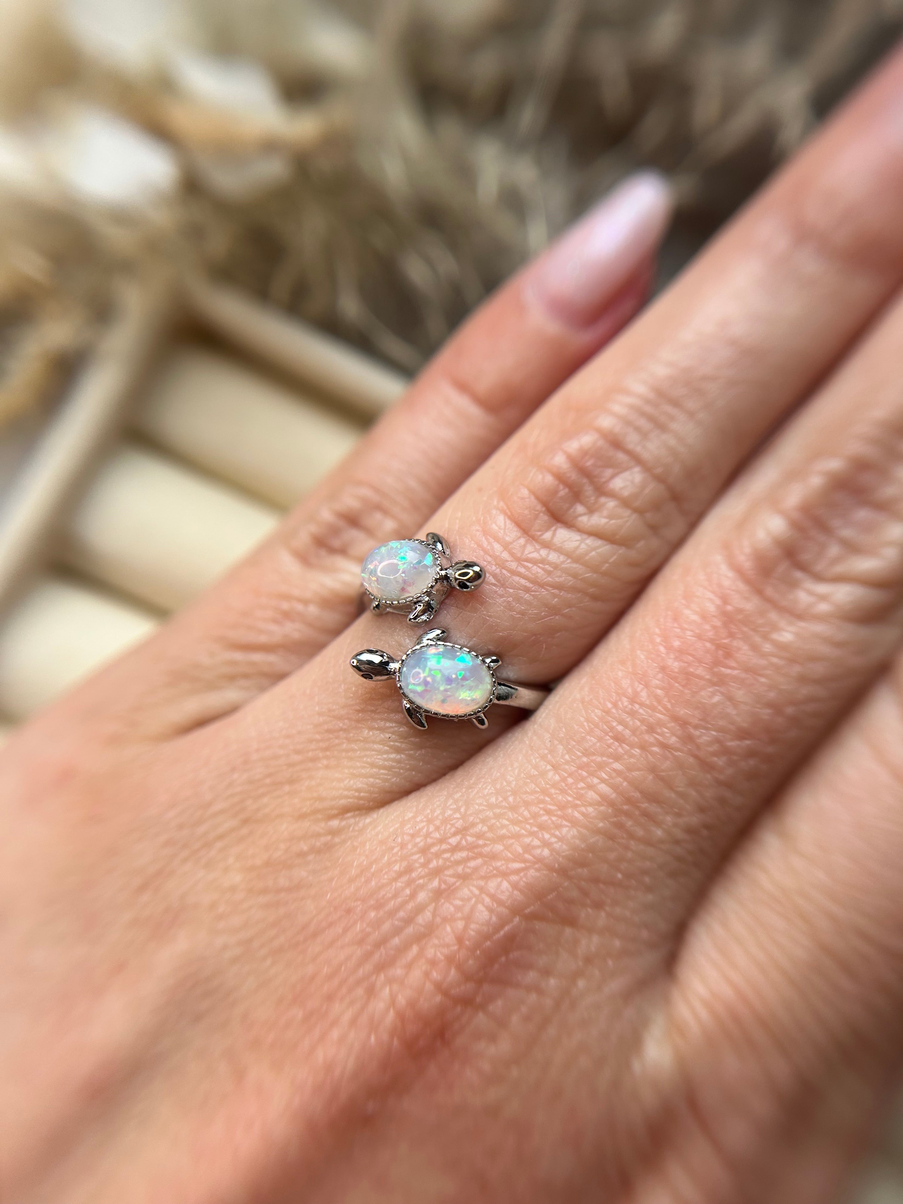 Ozeantraum Schildkröten Opal Ring