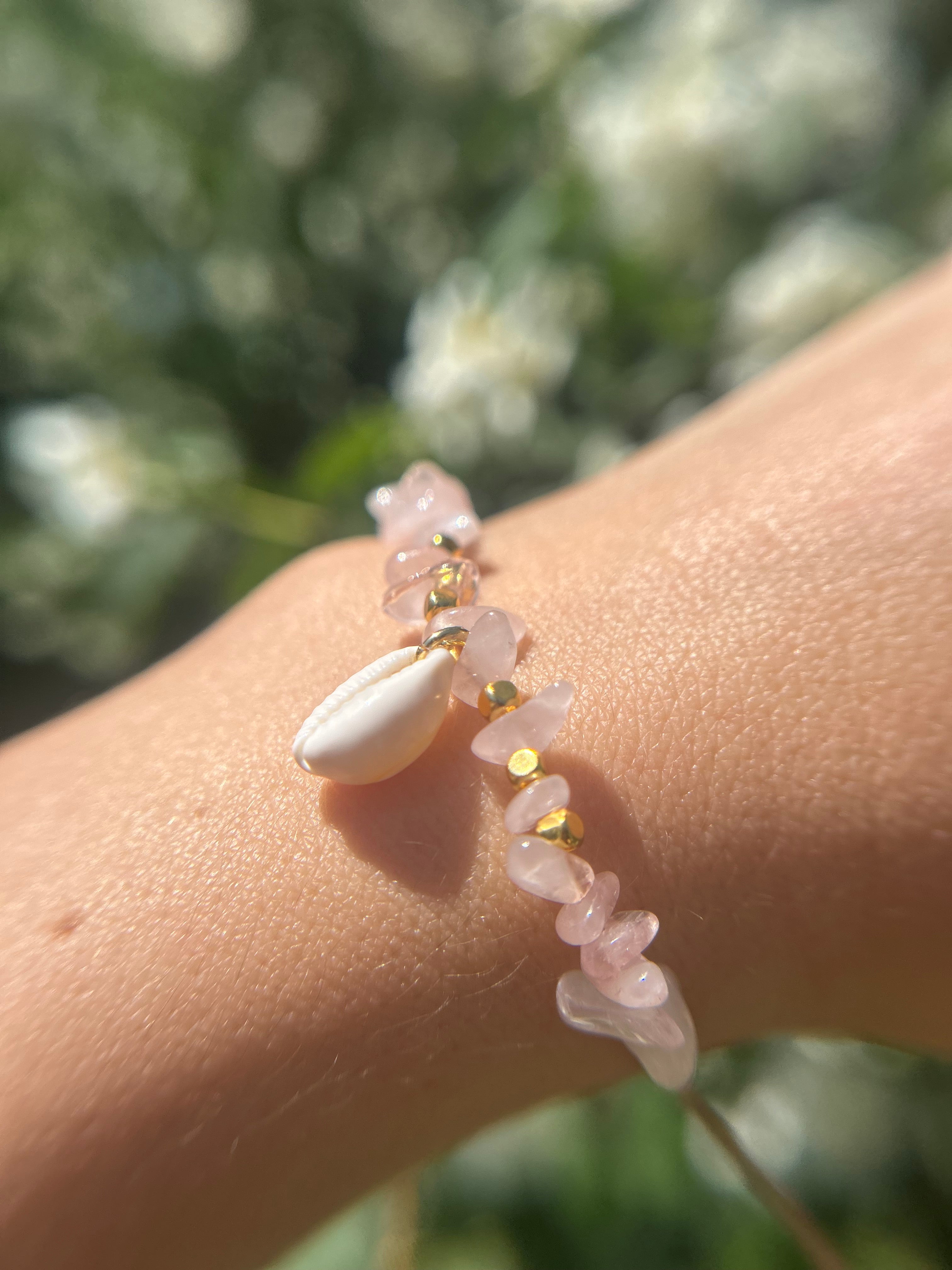 Moonora Pink Mermaid Armband | Rosenquarz