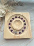 Buddha Armband mit Amethyst & Rosenquarz