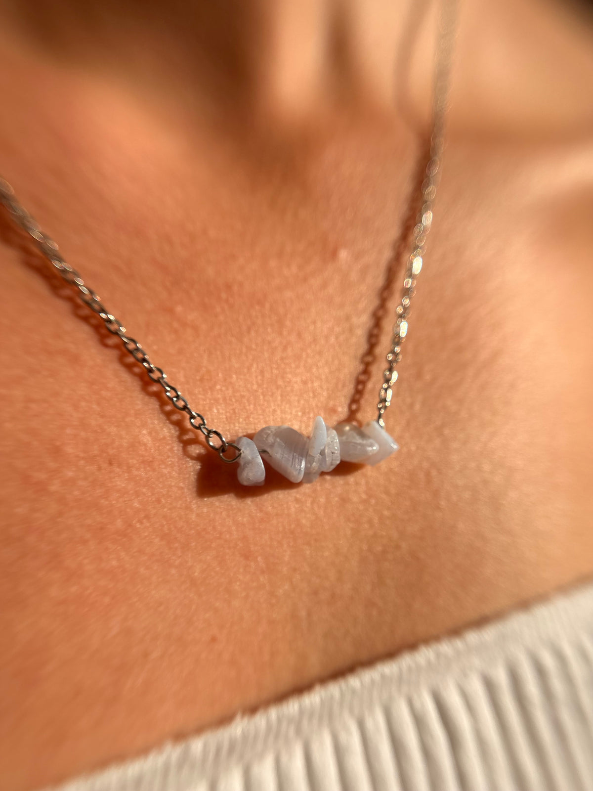 Halskette mit blauem Achat