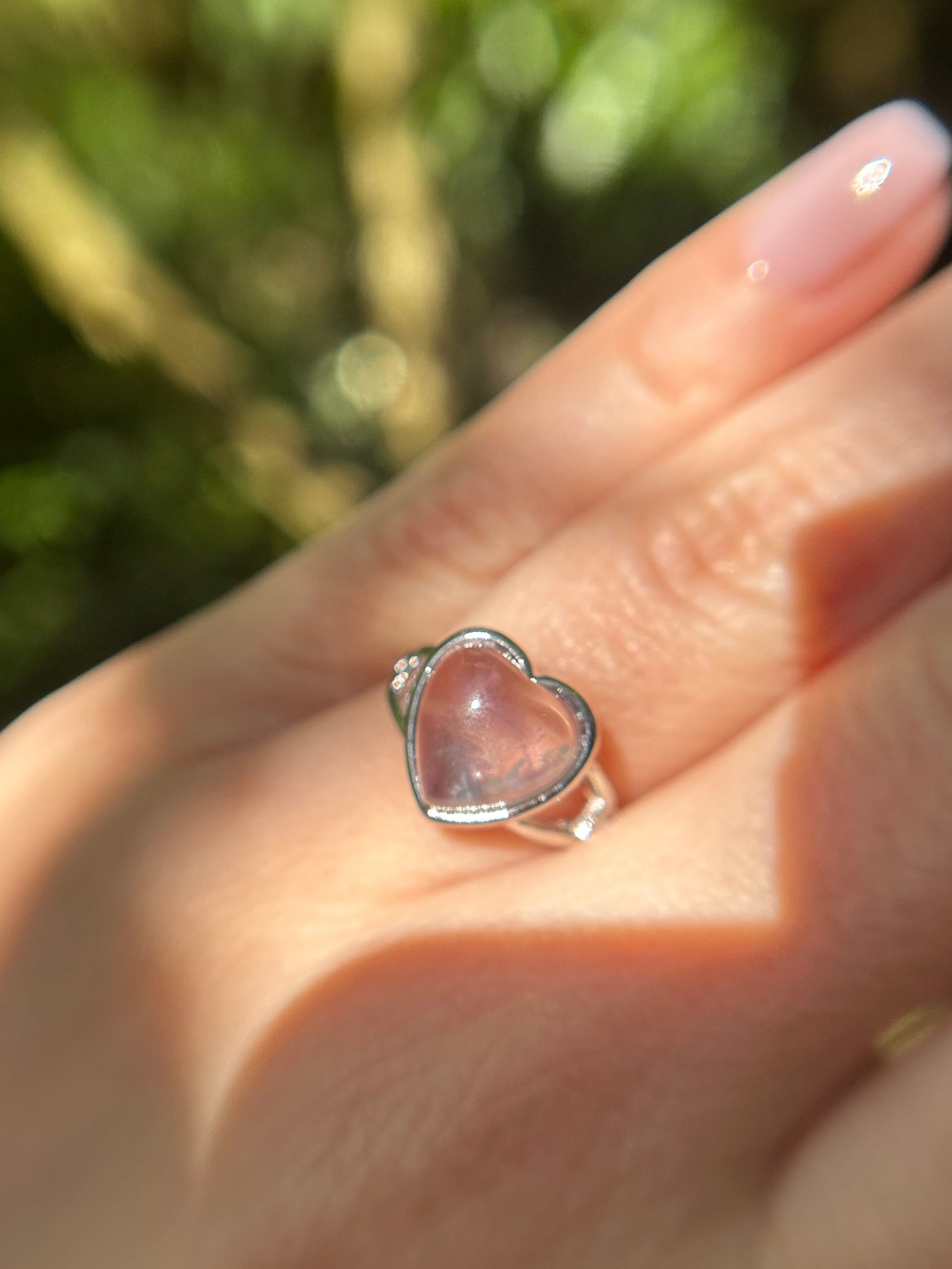 Fluorit Herz Ring