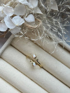 Tulpenring mit Opal | vergoldet