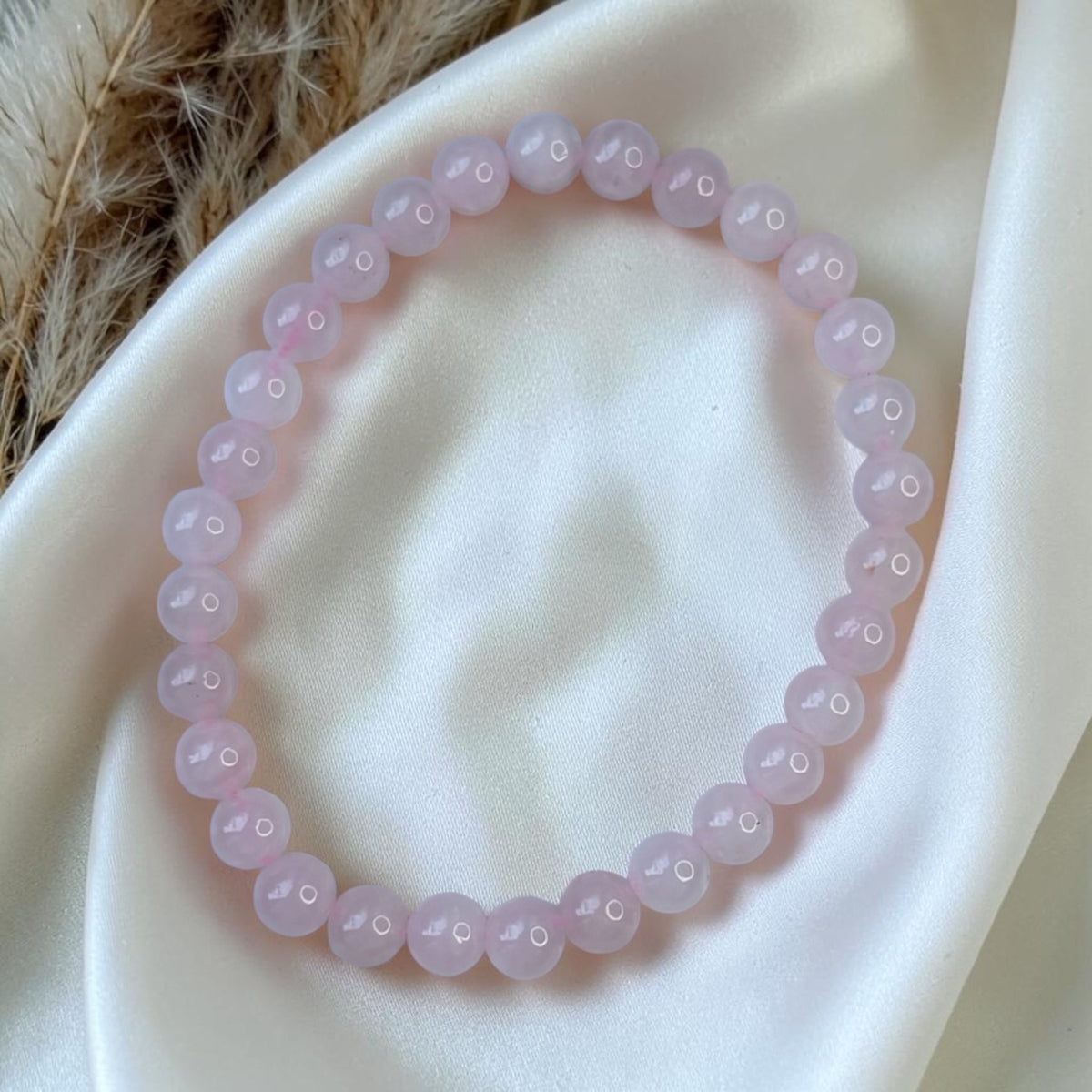 Rosenquarz Armband 6mm