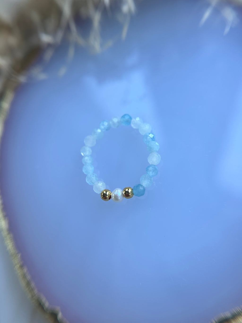 Stretchring Aquamarin