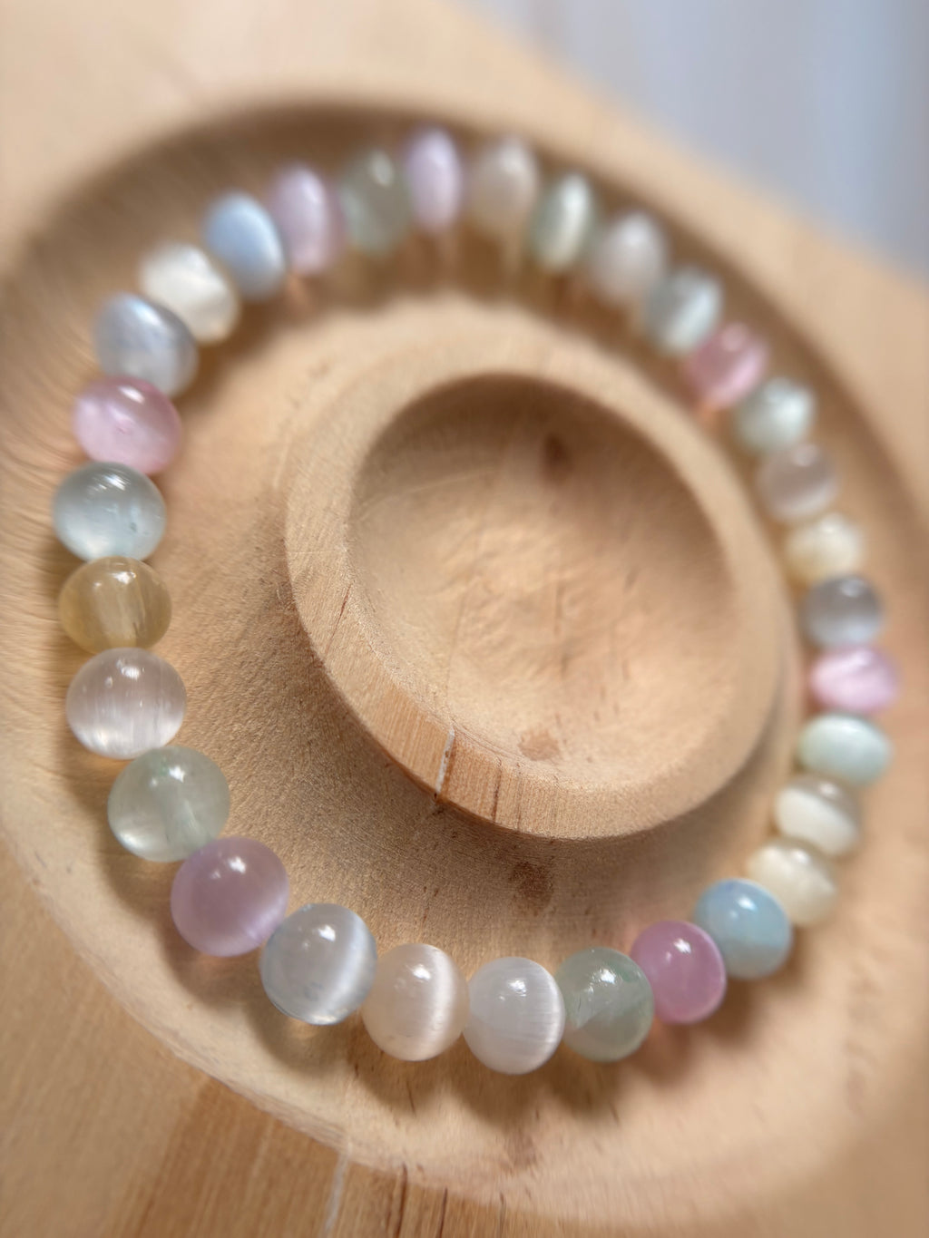 Selenit Armband bunt 6 mm