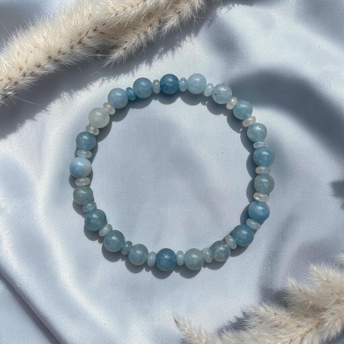 Aquamarin Armband 6 mm