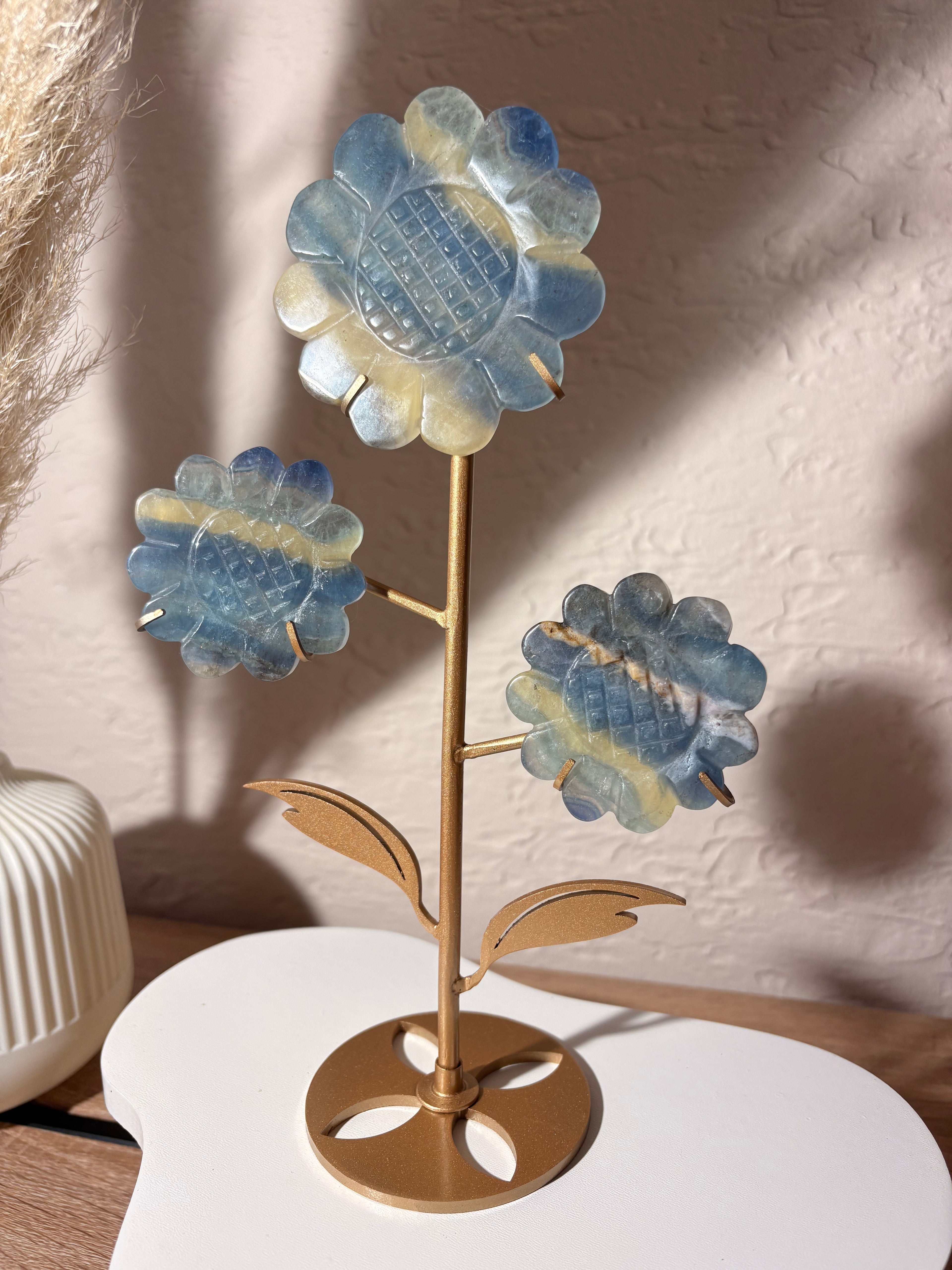 Fluorit Blumen auf Ständer