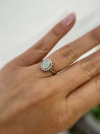 Opalring mit Zirkonia