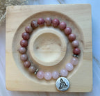 Rosenquarz & Rhodochrosit Buddha Armband