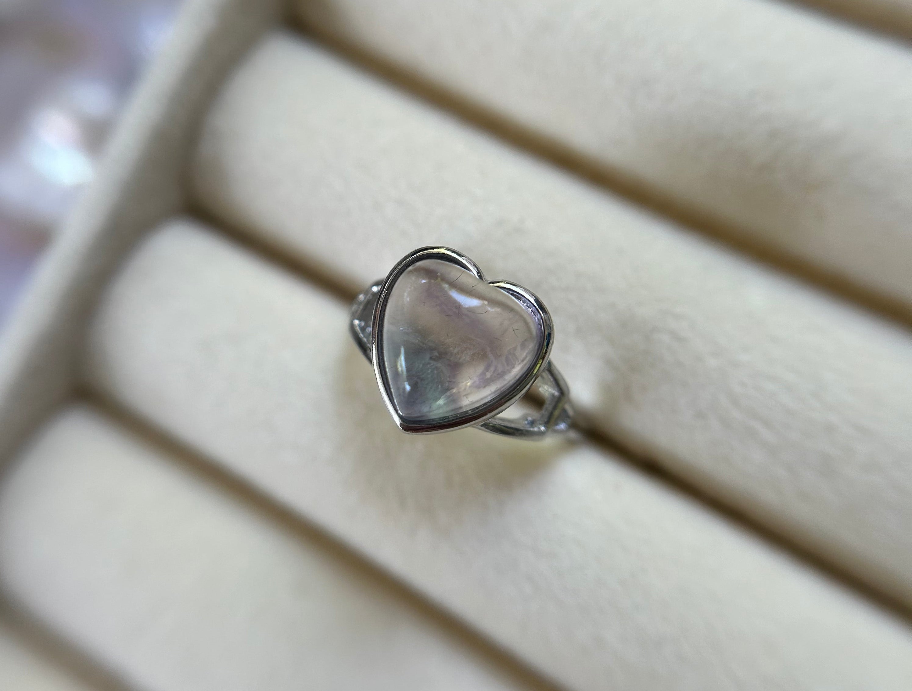 Fluorit Herz Ring