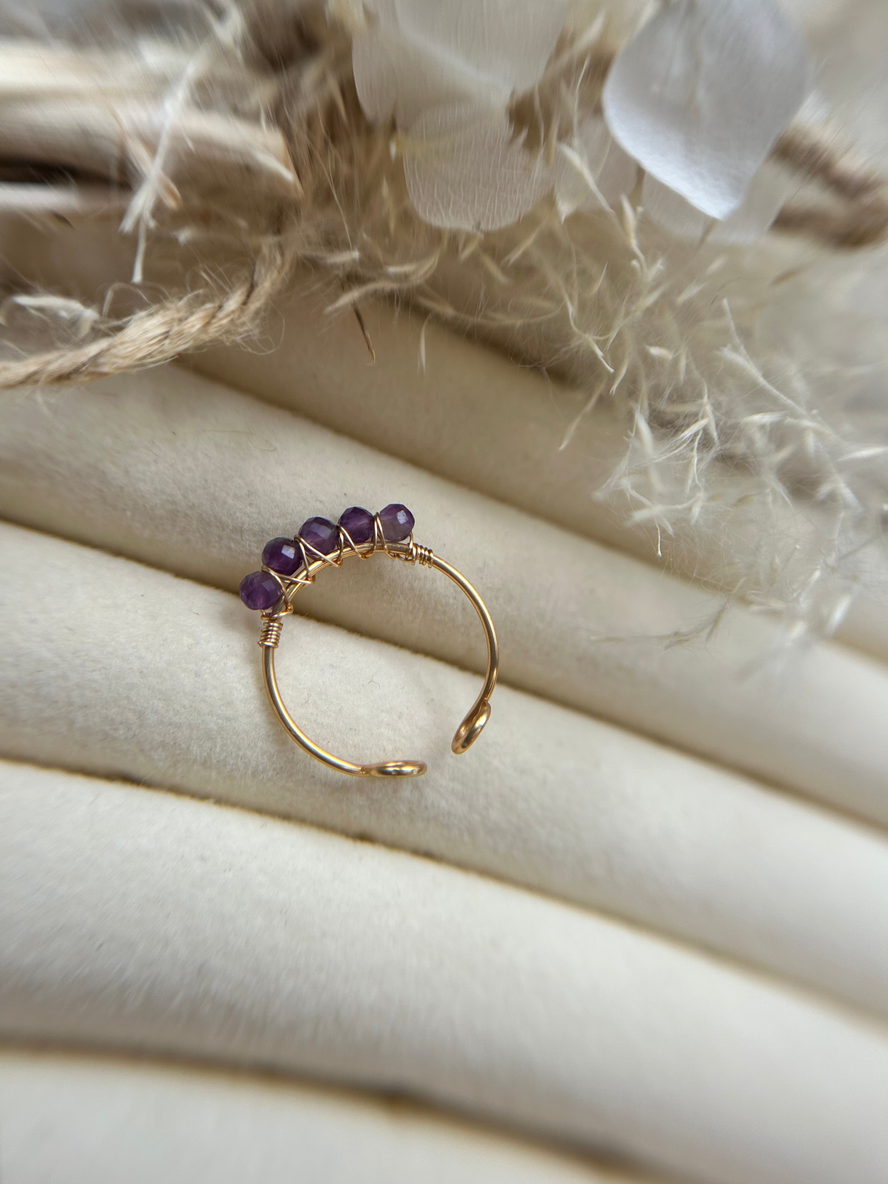 Amethyst Ring vergoldet