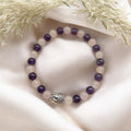 Buddha Armband mit Amethyst & Rosenquarz