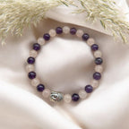 Buddha Armband mit Amethyst & Rosenquarz
