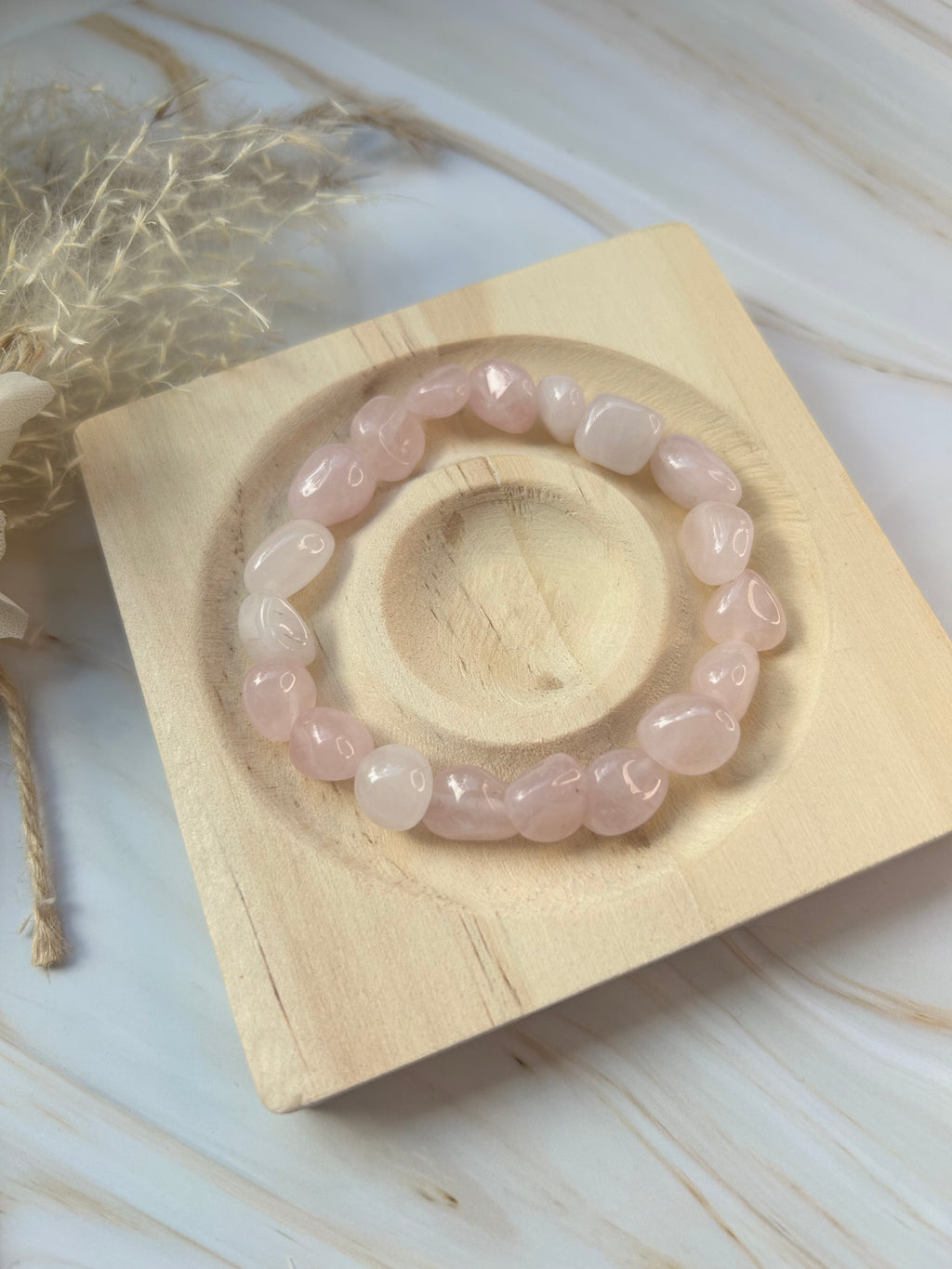 Rosenquarz Armband Nugget