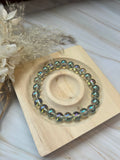 Aqua Aura Bergkristall Armband 0,8 mm