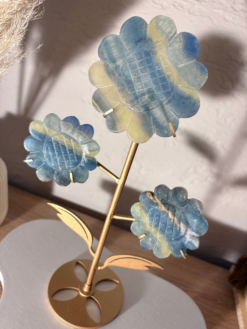 Fluorit Blumen auf Ständer
