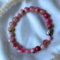 Quarzit Armband mit Buddha Charm 8mm