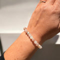 Mondstein mit Rosenquarz Armband