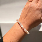 Mondstein mit Rosenquarz Armband