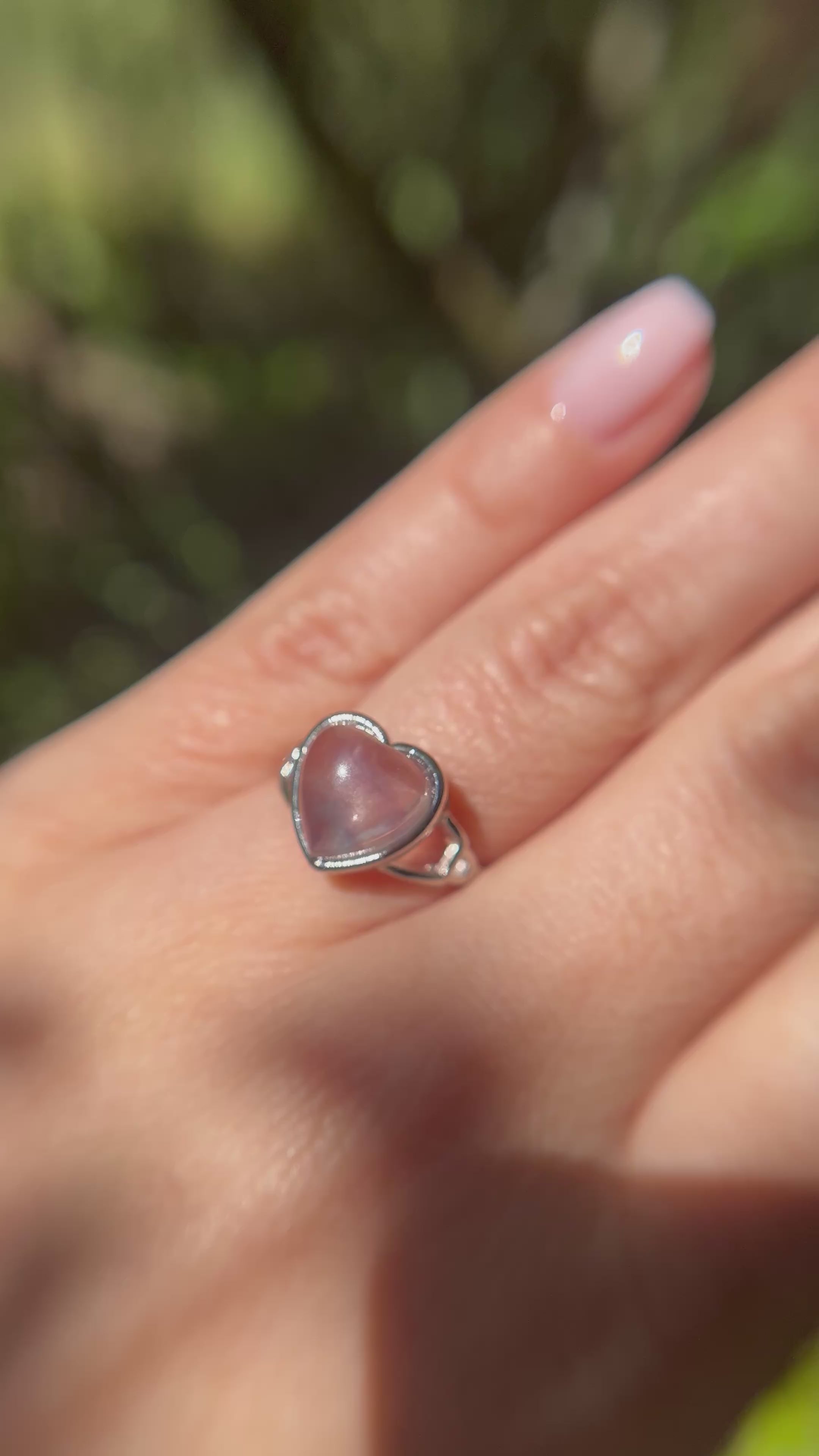 Fluorit Herz Ring