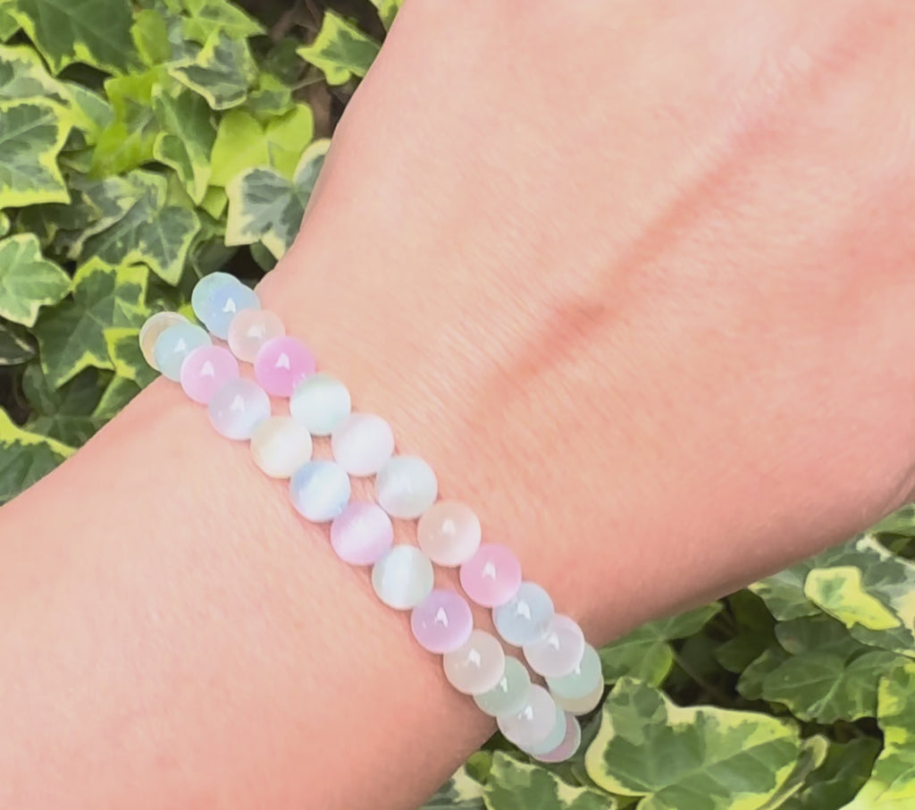 Selenit Armband bunt 6 mm
