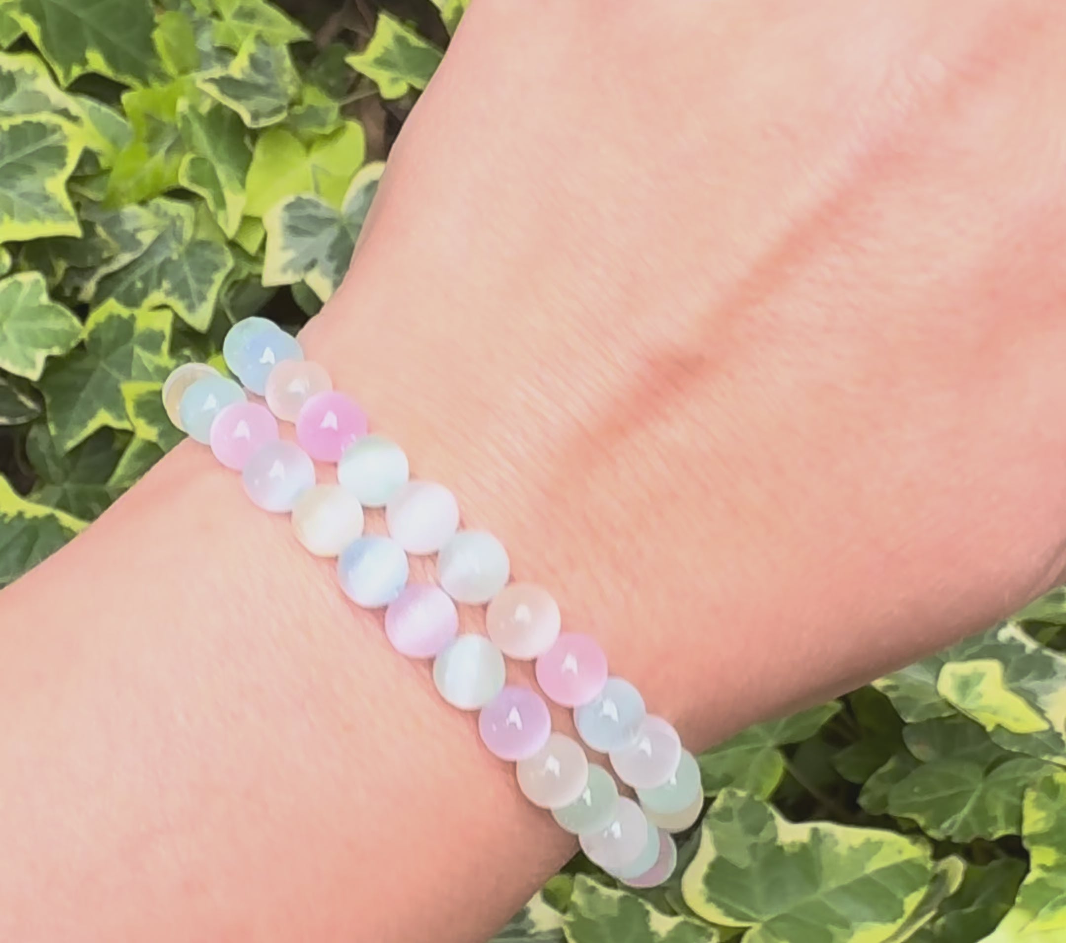 Selenit Armband bunt 6 mm